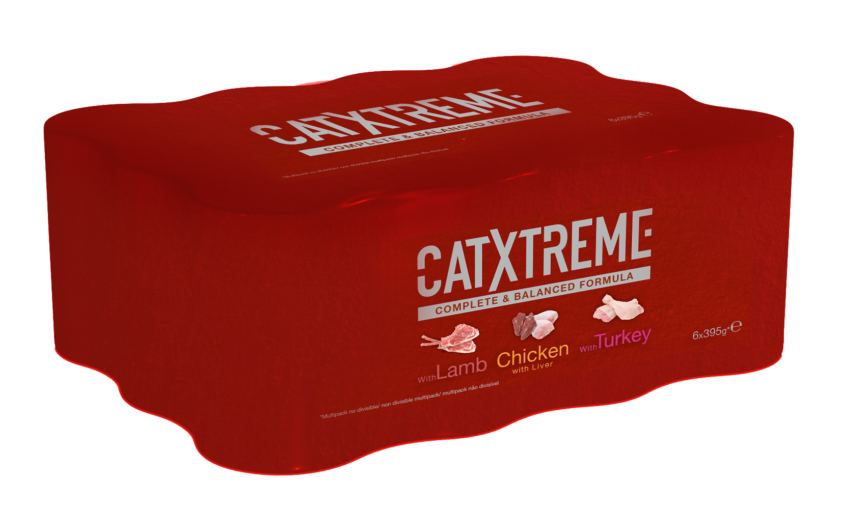Catxtreme - Multipack P&acirc;t&eacute;es Dinde Agneau Poulet pour Chat Adulte - 6x400g Image num&eacute;ro 1