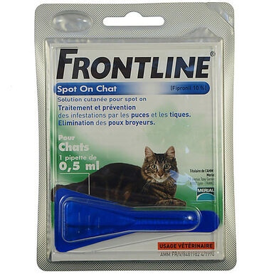 Frontline - Pipette Antiparasitaire Traitement Prévention pour Chat - 1x0,5ml