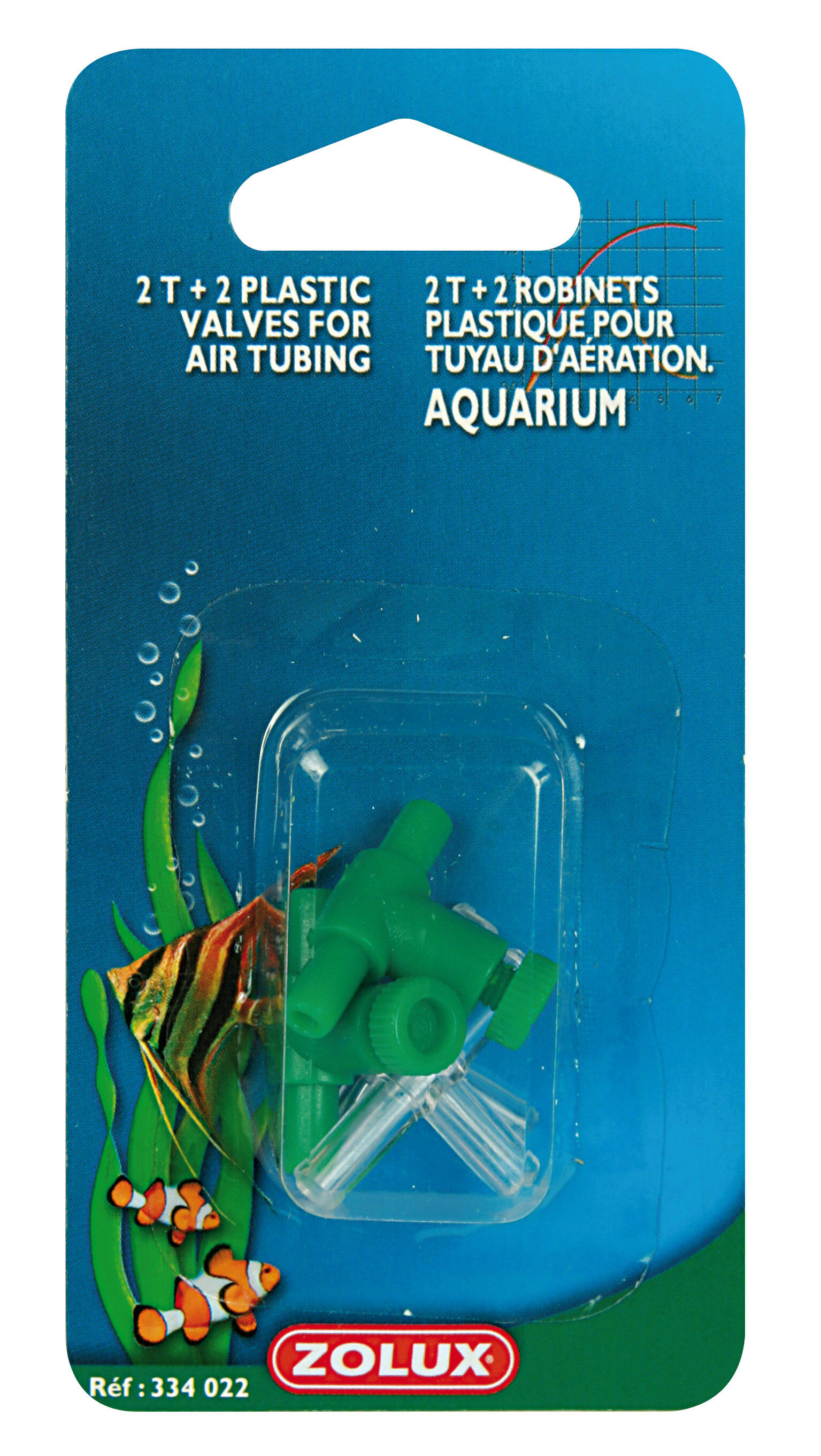 Zolux - Lot de 2 Raccords + 2 Robinets en Plastique pour Pompe &agrave; Air d'Aquarium Image num&eacute;ro 1