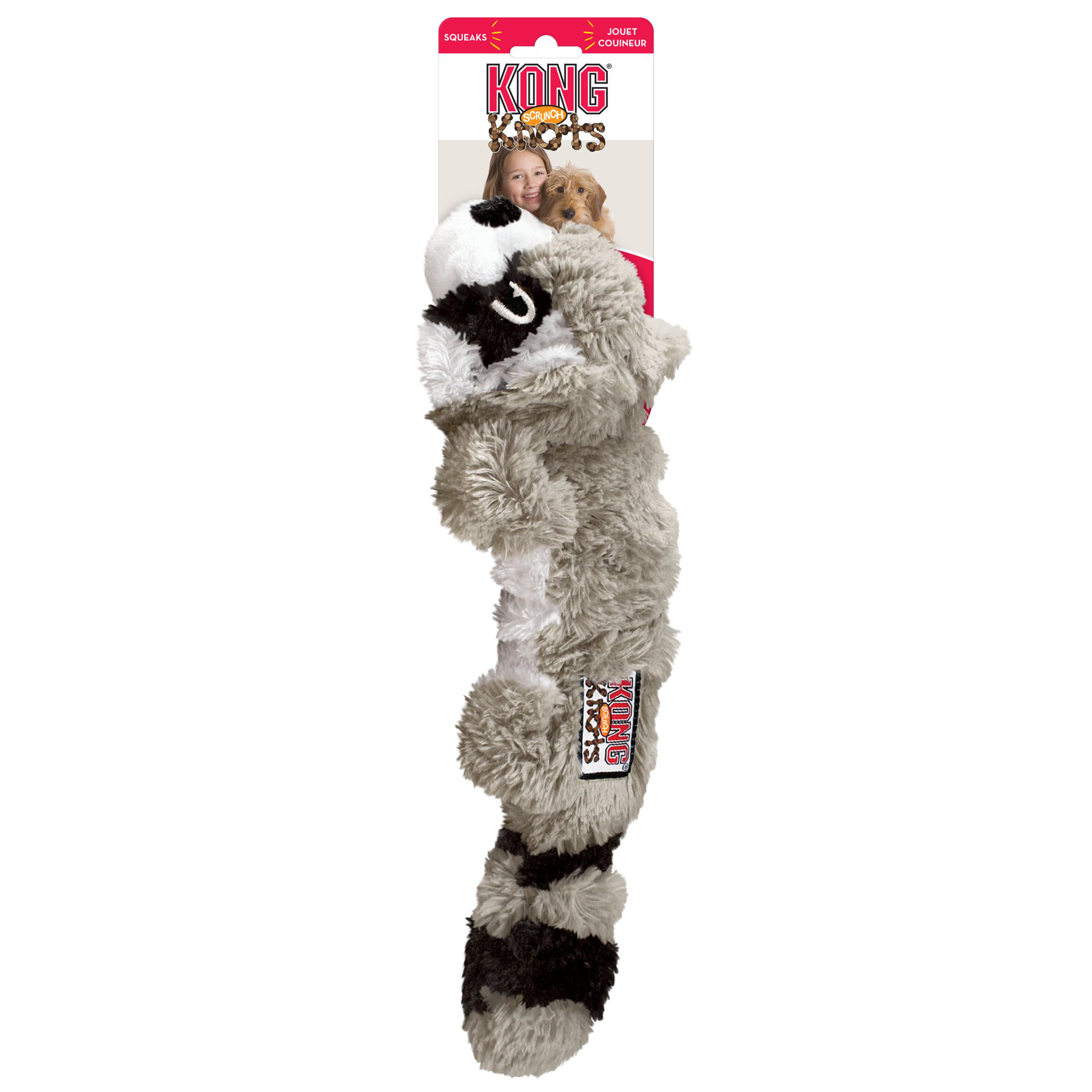 KONG - Jouet Scrunch Knots Raccoon pour Chiens Image num&eacute;ro 1