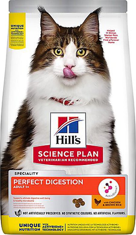 Hill's Science Plan - Croquettes Adulte Perfect Digestion au Poulet pour Chat - 1,5Kg image number null