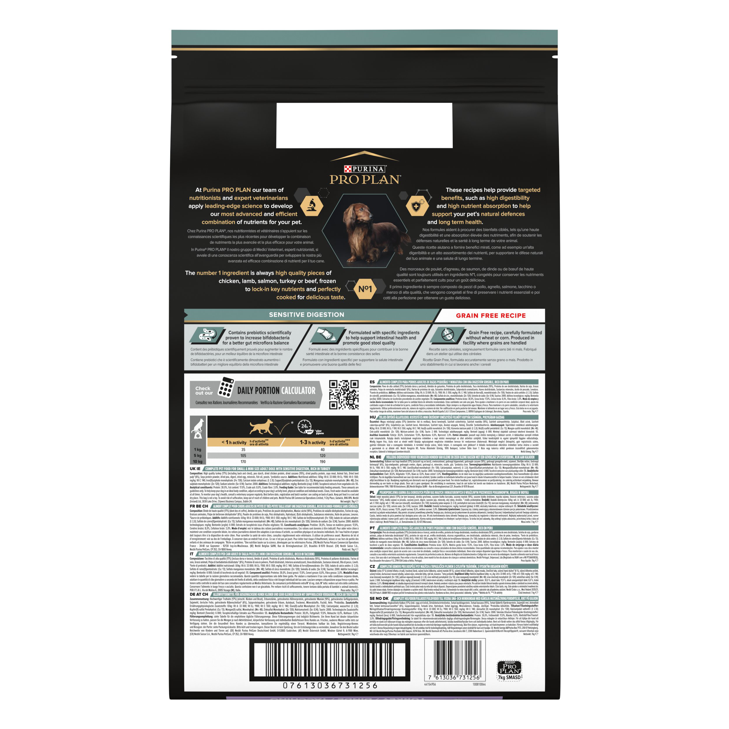 Pro Plan - Croquettes OPTIDIGEST Small & Mini Adult Sans C&eacute;r&eacute;ales Dinde pour Chien - 7Kg Image num&eacute;ro 3