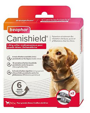 Canishield - Collier Anti-puces Tiques pour Grand Chien - x2