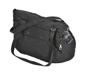 Bobby - Sac Promenade Bicolore Noir pour Chien Petit