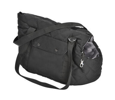 Bobby - Sac Promenade Bicolore Noir pour Chien Petit