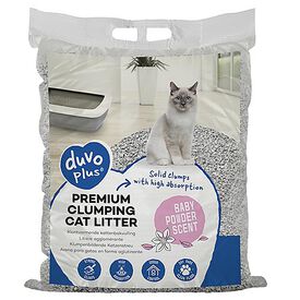 Duvoplus - Litière Premium Odeur de Poudre Bébé pour Chats - 12kg