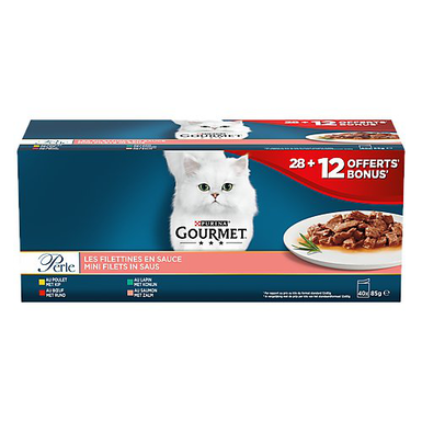 Gourmet - Sachets Fraîcheur Perle Les Filettines En Sauce Pour Chat Adulte - 40x85g