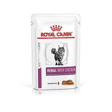 Royal Canin - Sachets Veterinary Diet Renal au Poulet pour Chat - 12x85g
