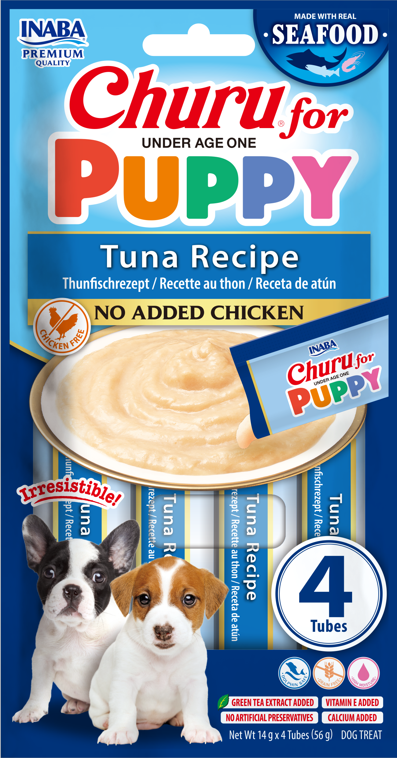 Inaba - Friandises Churu Puppy au Thon pour Chiots - 4x14g Image num&eacute;ro 1
