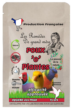 Animalgeo - Sachet Antiparasitaire Poux 'O' Plantes pour Oiseaux - 15g