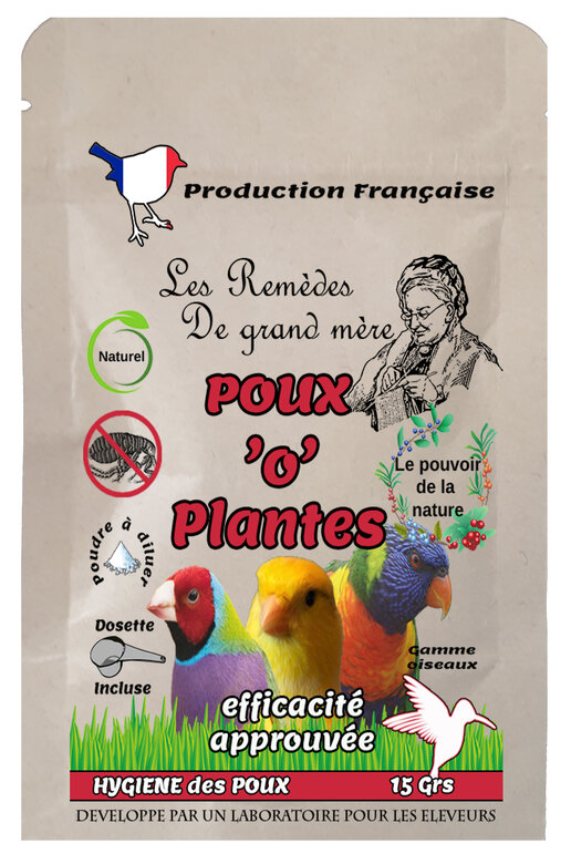 Animalgeo - Sachet Antiparasitaire Poux 'O' Plantes pour Oiseaux - 15g image number null