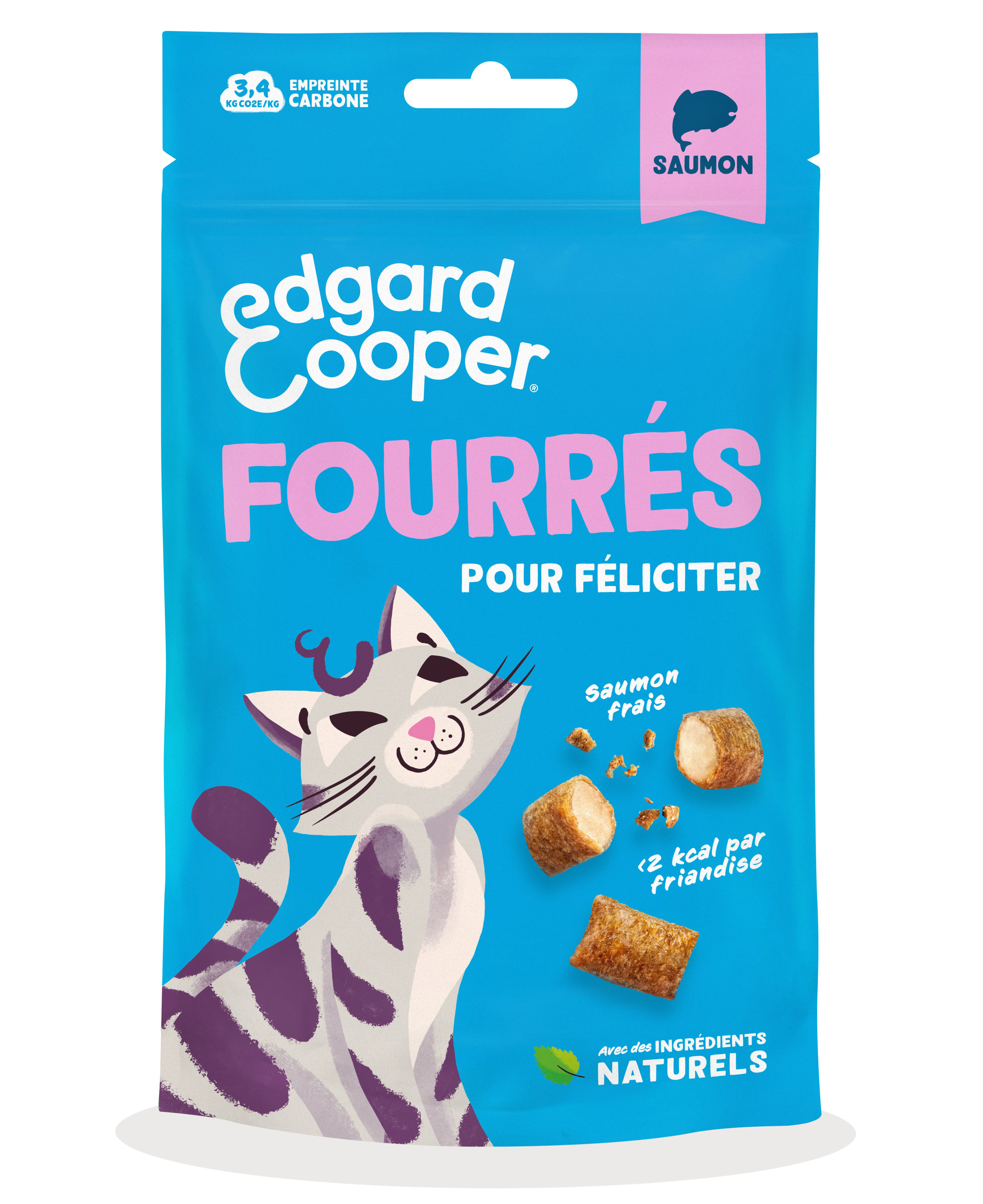 Edgard & Cooper - Friandises Fourr&eacute;s Au Saumon Pour Chat - 60g Image num&eacute;ro 1