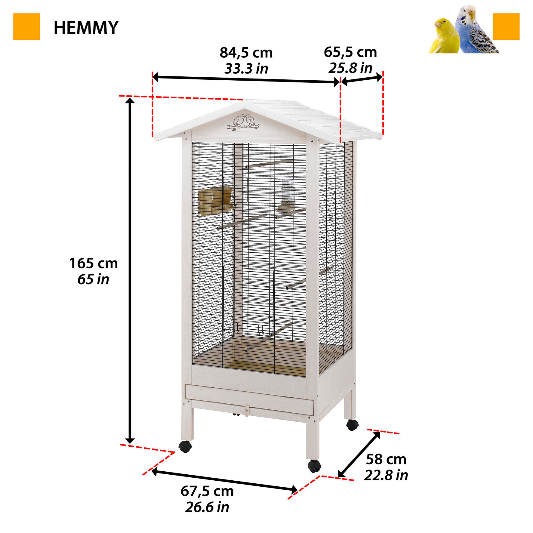 Ferplast - Voli&egrave;re Hemmy pour Canaris et Oiseaux Exotiques Image num&eacute;ro 3