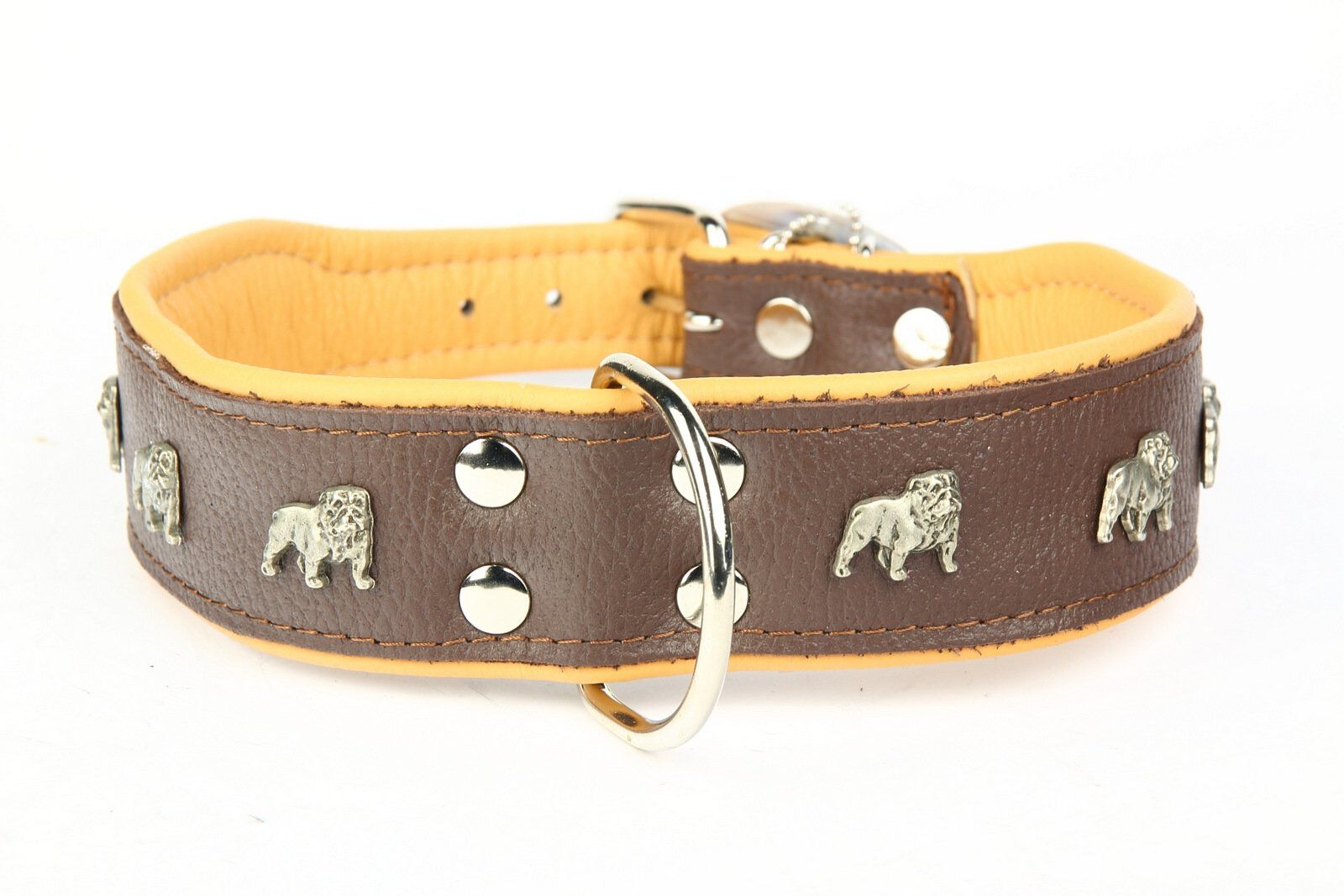 Yogipet - Collier Super Bulldog Cuir pour Chien Marron - T75 60/73cm Image num&eacute;ro 1