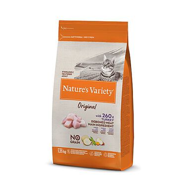 Nature's Variety - Croquettes Original Sterilized à la Dinde pour Chat - 1,25Kg