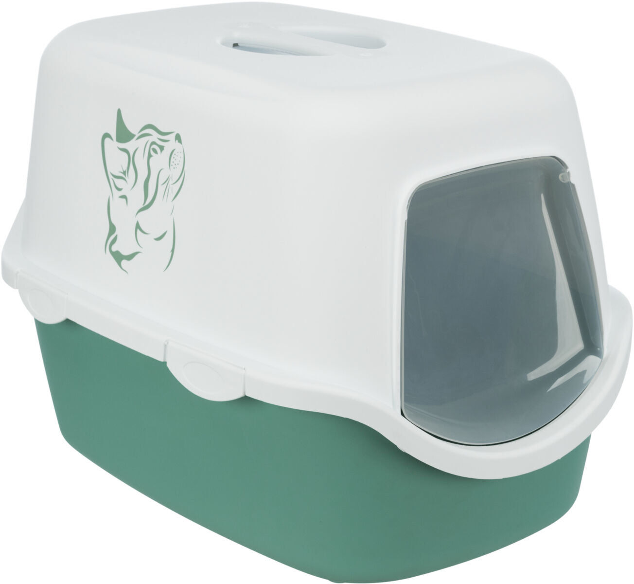 Trixie - MAISON DE TOILETTE Vico imprim&eacute;  vert/blanc - 40 x 40 x 56 cm Image num&eacute;ro 1