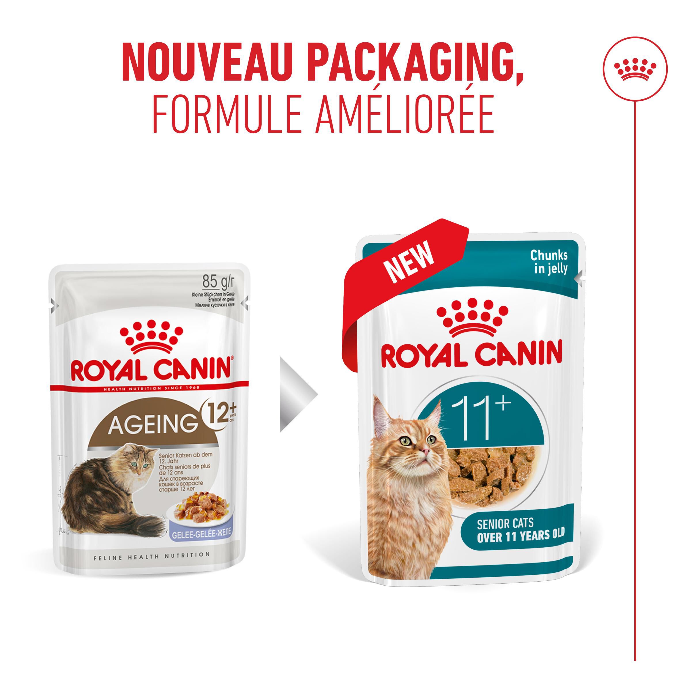 Royal Canin - P&acirc;t&eacute;e en Gel&eacute;e Ageing 11+ pour Chats Senior - 12x85g Image num&eacute;ro 4