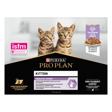 Pro Plan - Bouchée en Sauce NutriSavour Junior à la Dinde pour Chaton - 10x85g