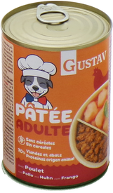 Gustav - Pâtée Adulte au Poulet pour Chiens - 400g