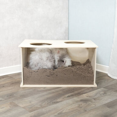 Trixie - Boîte à fouiner lapin en bois -  58x30x38 cm