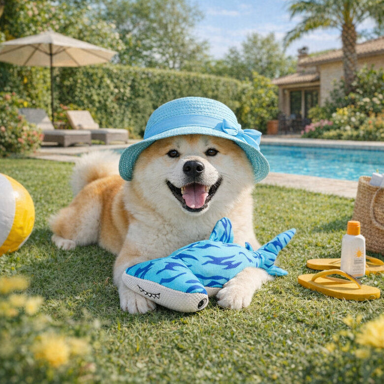 Summer Vibes - Peluche Requin Marteau Flottante et Sonore pour Chiens - 32cm Image num&eacute;ro 7