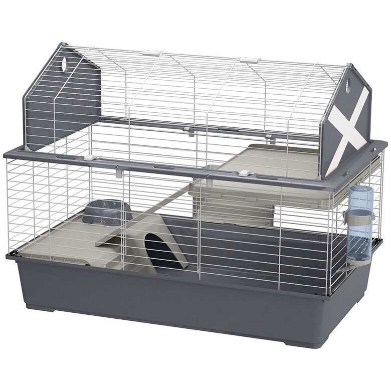 Ferplast - Cage Barn 100 en Plastique et Métal pour Lapins - 96x57x73cm Image numéro 1 Ferplast - Cage Barn 100 en Plastique et Métal pour Lapins - 96x57x73cm Image numéro 1