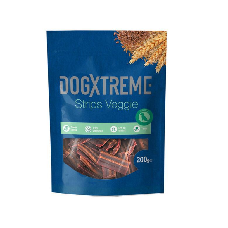 Dogxtreme - Bande au Bacon V&eacute;g&eacute;tal pour Chien Adulte - 200g Image num&eacute;ro 1