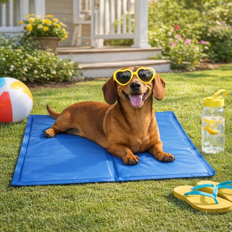Summer Vibes -Tapis Rafraichissant Bleu pour Chiens - S Image num&eacute;ro 6