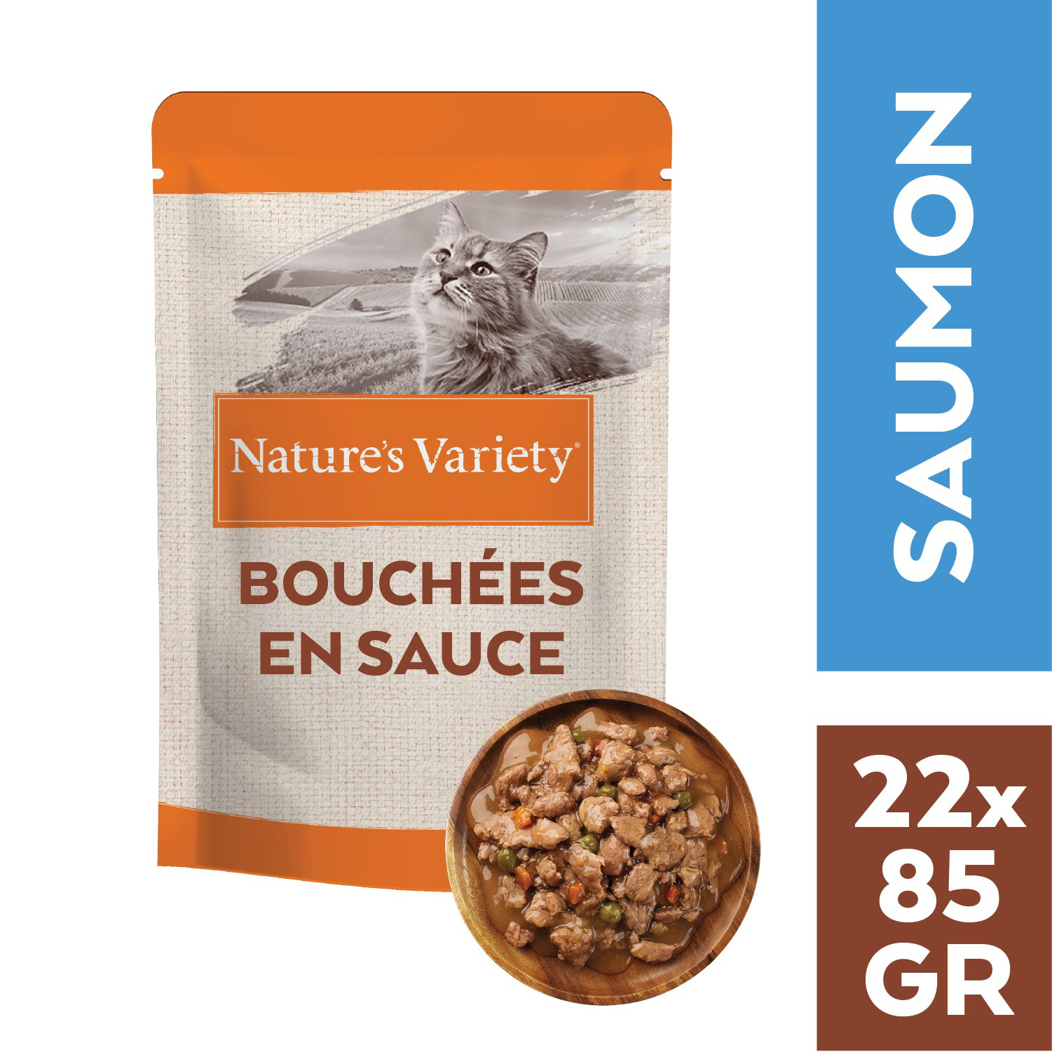 Nature's Variety - Bouch&eacute;es en Sauce au Saumon pour Chats - 85g Image num&eacute;ro 2