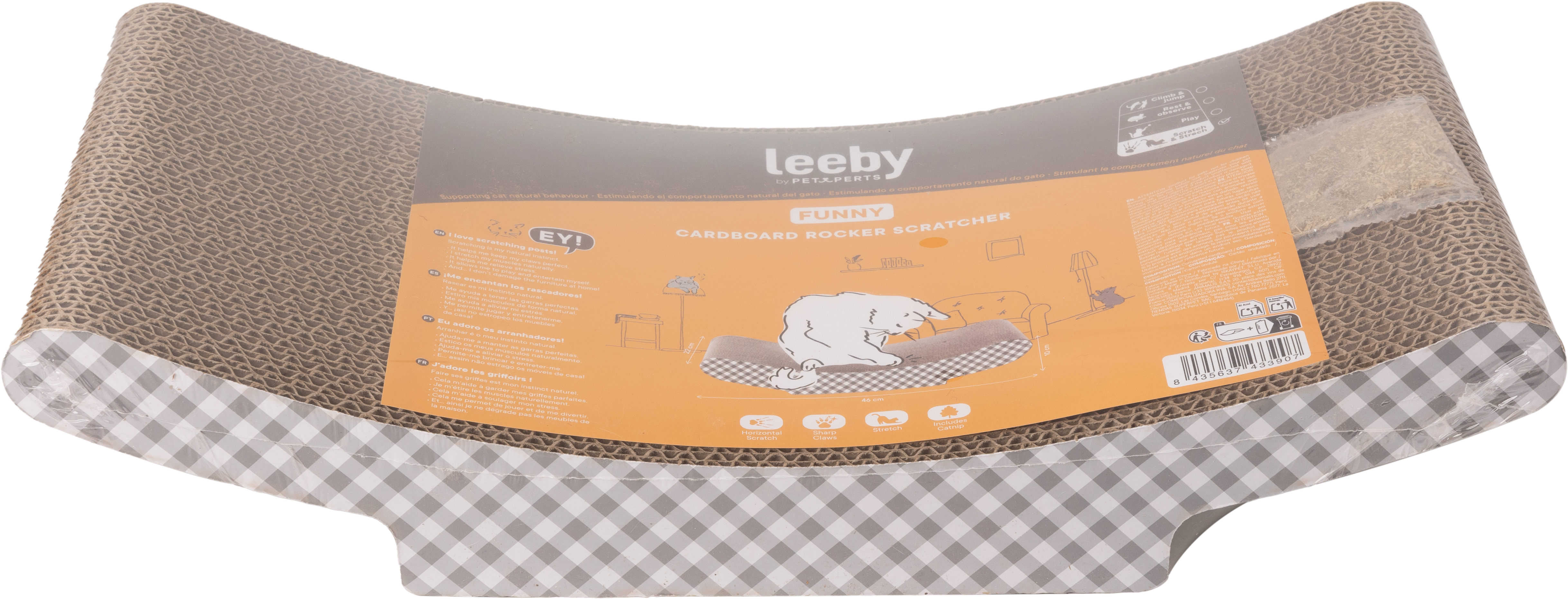 Leeby - Griffoir Funny Remy A pour Chats - 46x22x9,5cm Image num&eacute;ro 3