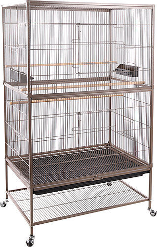 Flamingo - Voli&egrave;re Sumba Taupe pour Perruches et Oiseaux Exotiques - 79x52x134cm Image num&eacute;ro 1