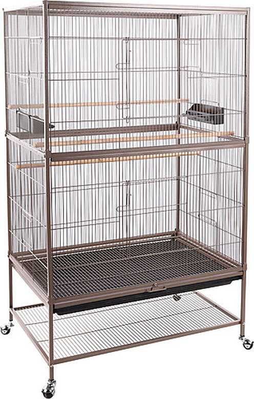 Flamingo - Volière Sumba Taupe pour Perruches et Oiseaux Exotiques - 79x52x134cm Image numéro 1 Flamingo - Volière Sumba Taupe pour Perruches et Oiseaux Exotiques - 79x52x134cm Image numéro 1