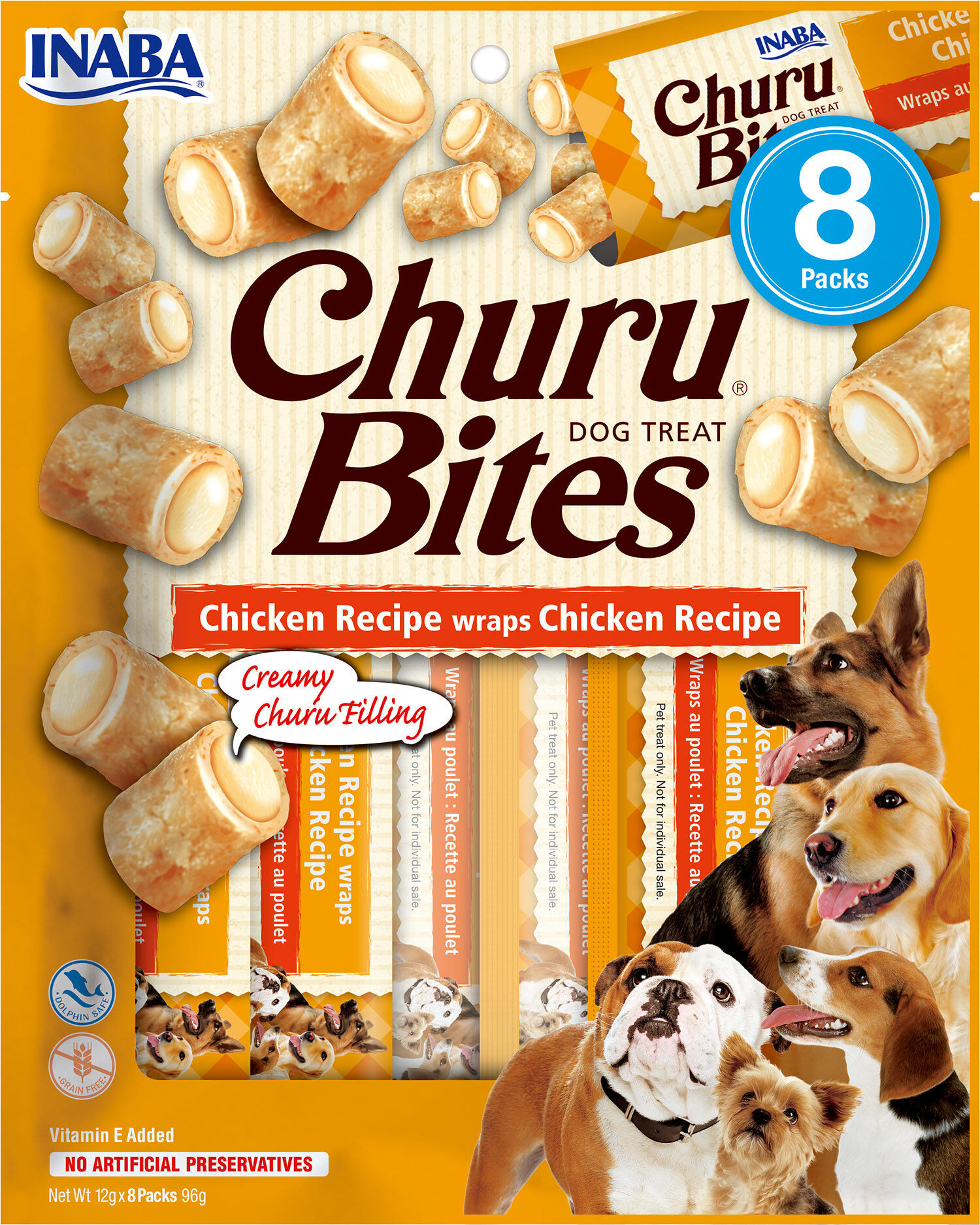 Inaba - Friandises Churu Bites Recette au Poulet pour Chiens - 8x12g Image num&eacute;ro 1