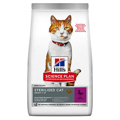 Hill's Science Plan - Croquettes Young Adult Stérilisé au Canard pour Chat