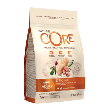 Wellness - Croquettes Original Dinde et Poulet Pour Chats - 300g