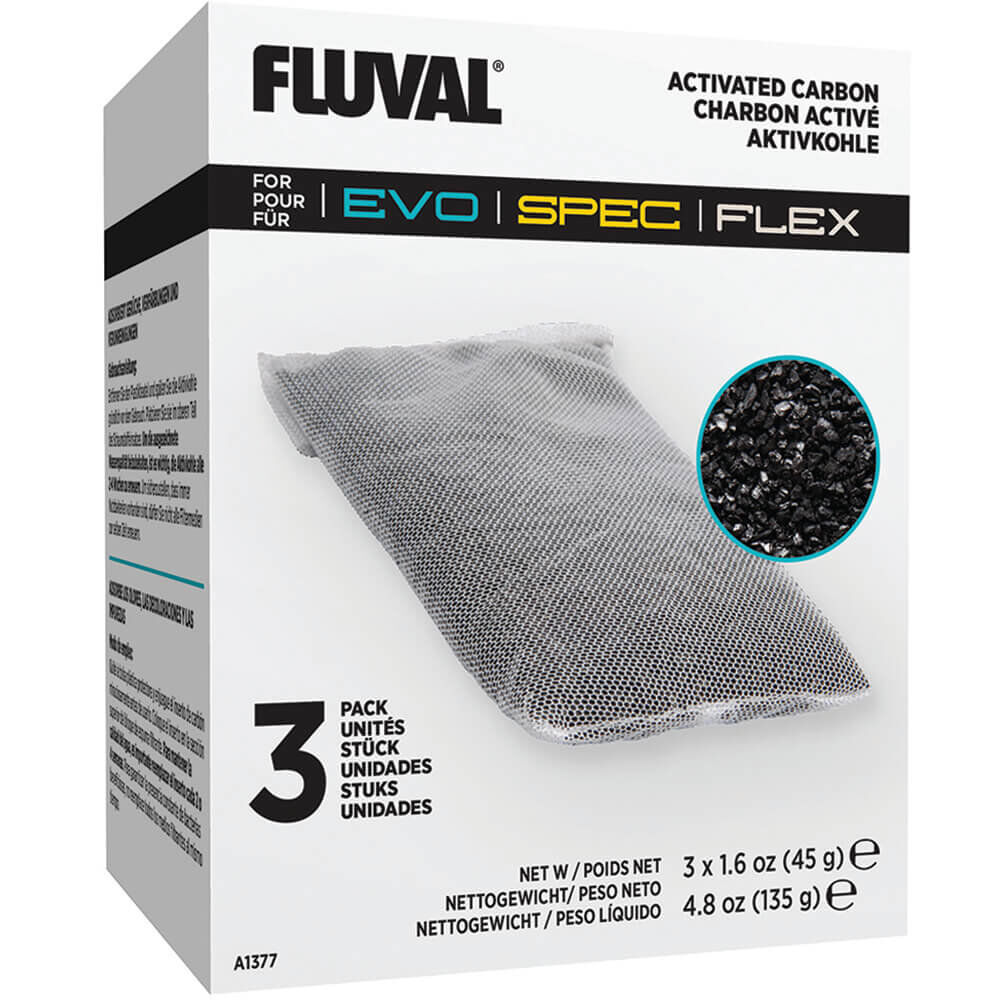Fluval - Charbon Activ&eacute; EVO SPEC et FLEX - x3 Image num&eacute;ro 1
