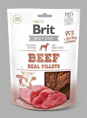 Brit - Friandises Jerky Filet de Boeuf pour Chiens - 80g