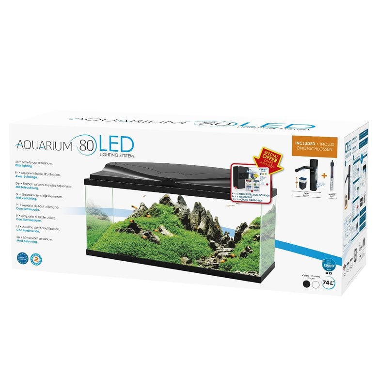 Ciano - Aquarium 80 LED Noir - 80X30X41,5CM Image numéro 3 Ciano - Aquarium 80 LED Noir - 80X30X41,5CM Image numéro 3