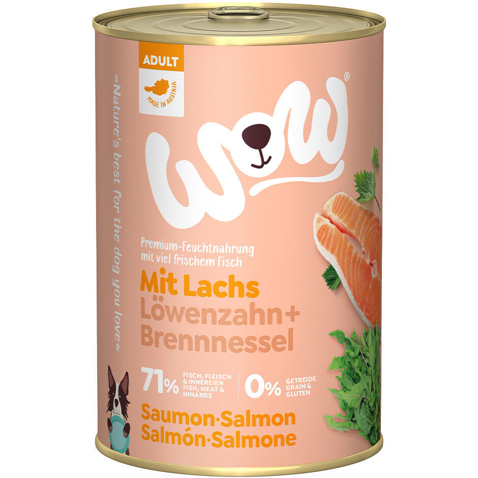 Wow - Repas Complet Naturel au Saumon pour Chiens Adultes - 400g Image num&eacute;ro 1