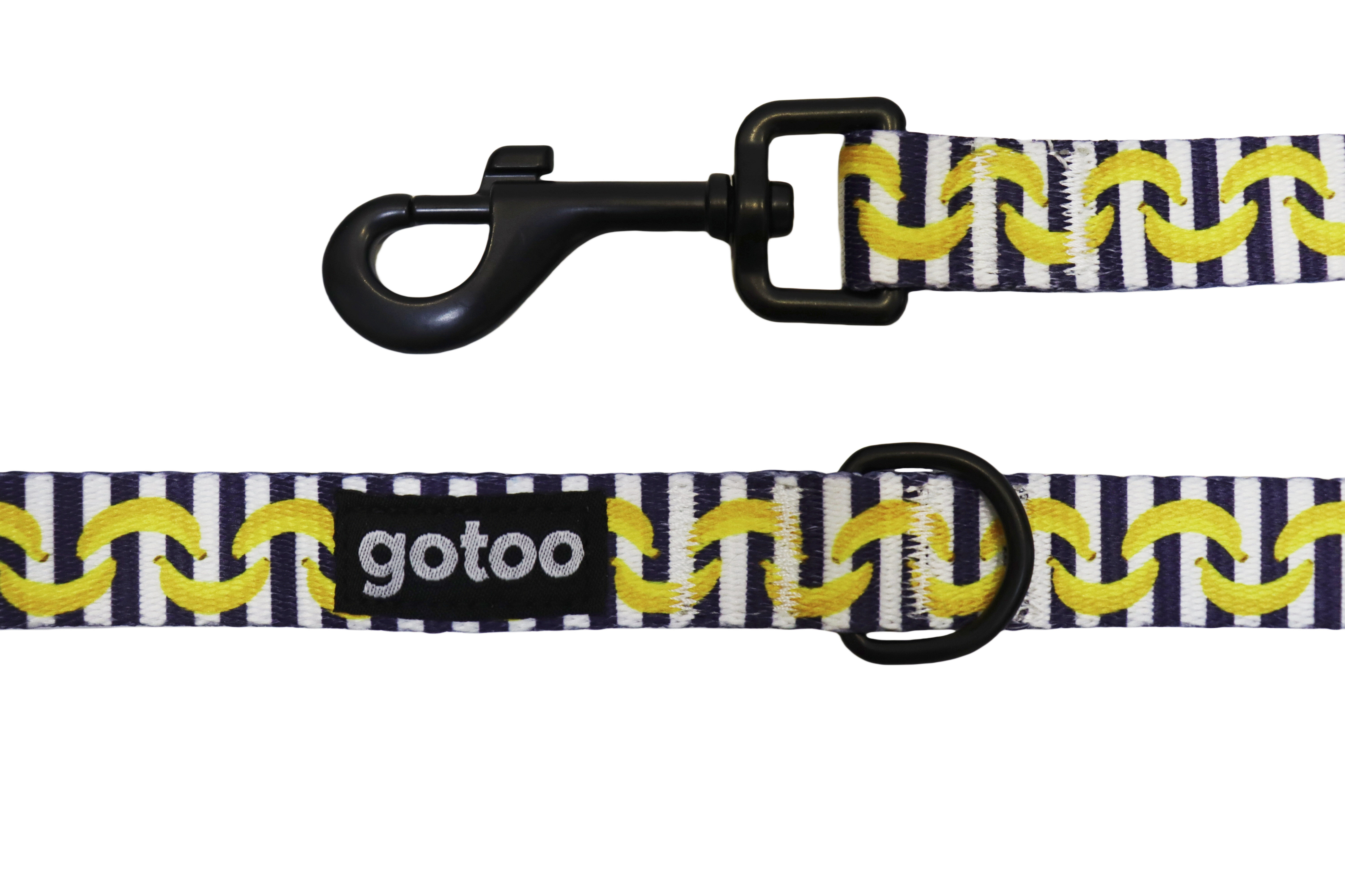 Gotoo - Laisse Banane Bleu Marron pour Chien - M Image num&eacute;ro 2