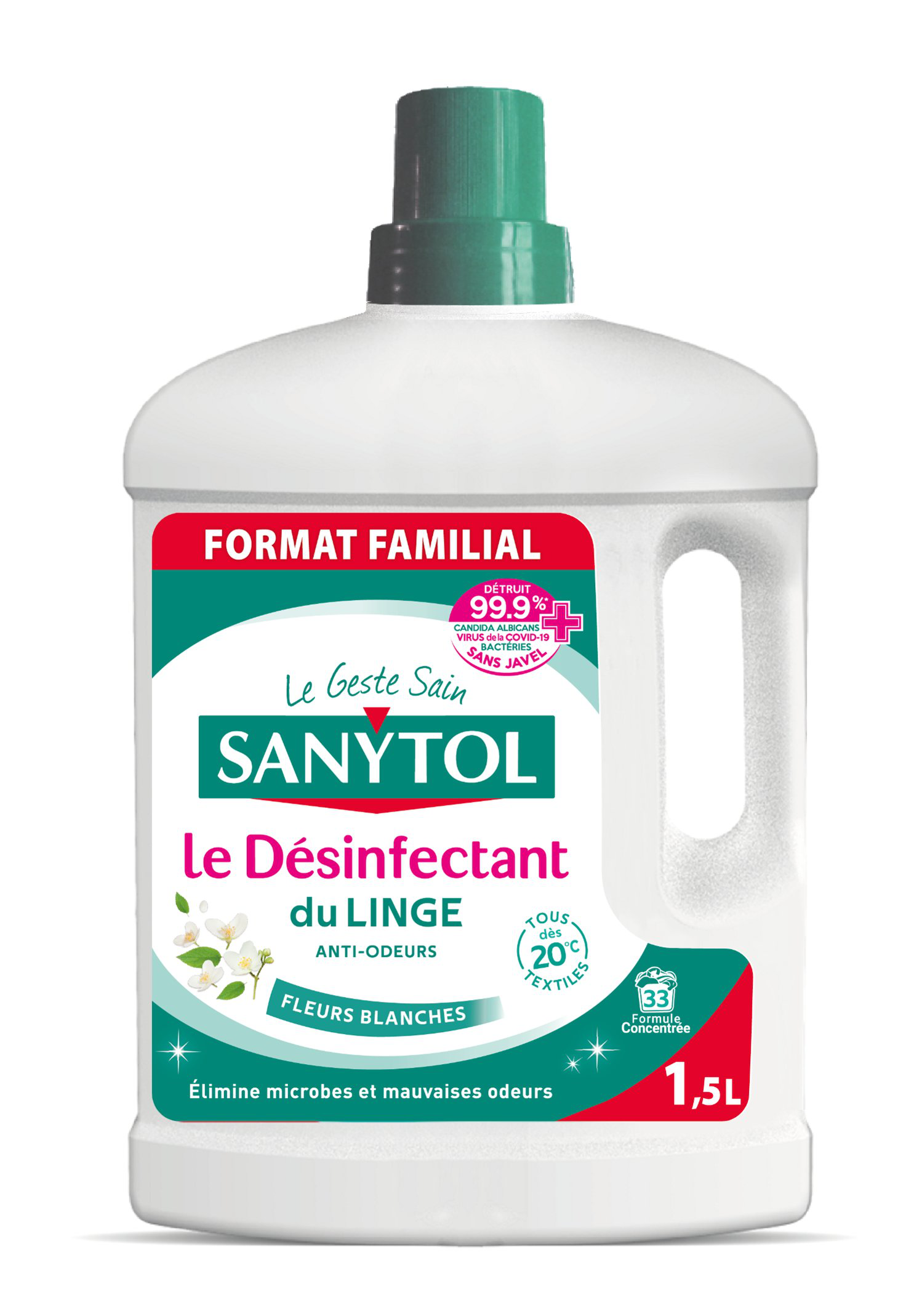 Sanytol - D&eacute;sinfectant du Linge Fleurs Blanches Anti-odeurs - 1.5L Image num&eacute;ro 1