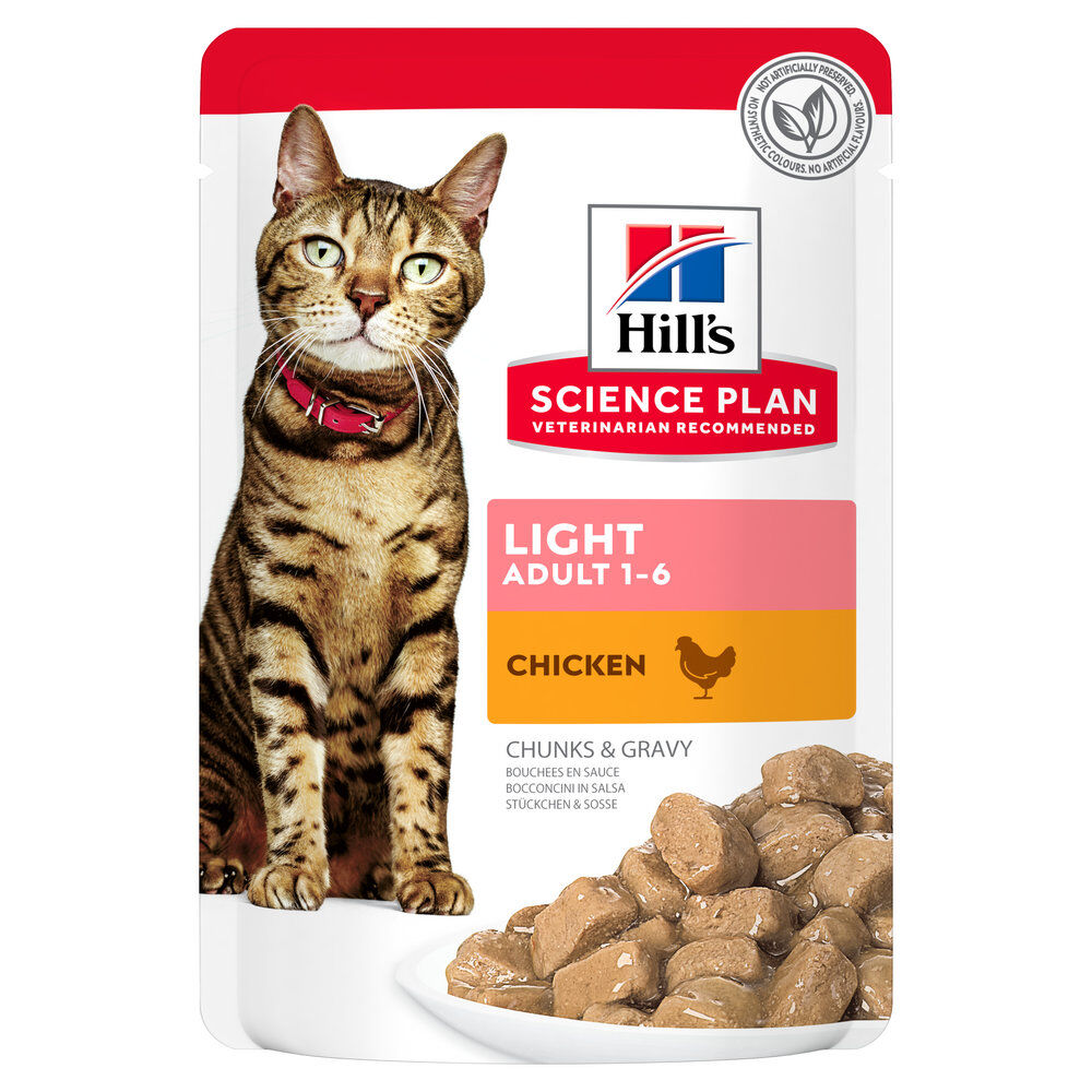 Hill's - Sachet Repas Science Plan light pour Chat Adulte au Poulet - 85g Image num&eacute;ro 1