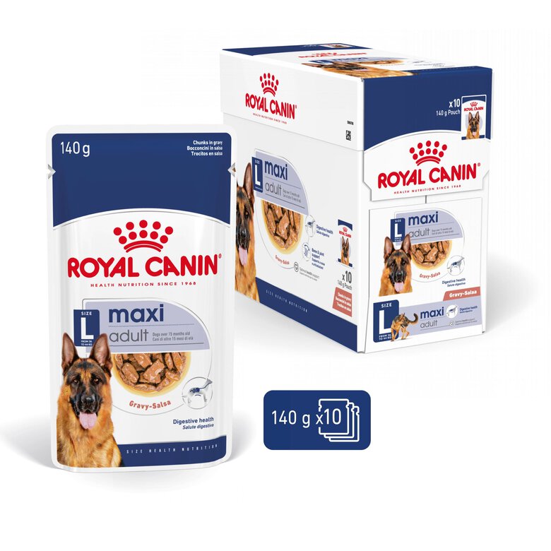 Royal Canin - Sachet Fraicheur Maxi Adult En Sauce Pour Chien De Grandes Races - 10x140g Image numéro 3 Royal Canin - Sachet Fraicheur Maxi Adult En Sauce Pour Chien De Grandes Races - 10x140g Image numéro 3
