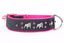 Yogipet - Collier Bulldog Cuir Crystal pour Chien Noir/Rose - T65 48/58cm Indicateur image numéro 5