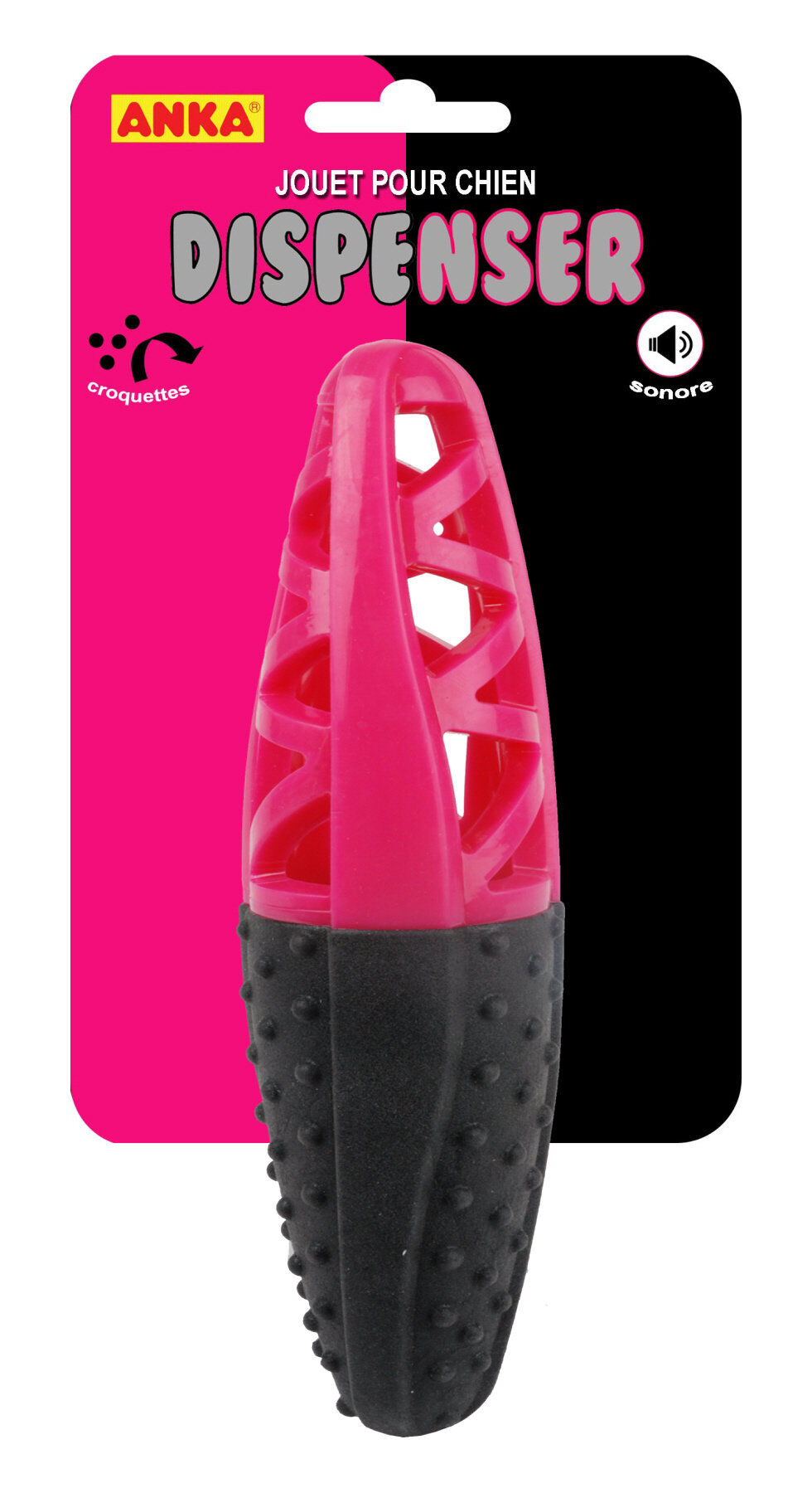Anka - Jouet B&acirc;ton Distributeur Croquettes + Sonore pour Chiens - 23cm Image num&eacute;ro 1