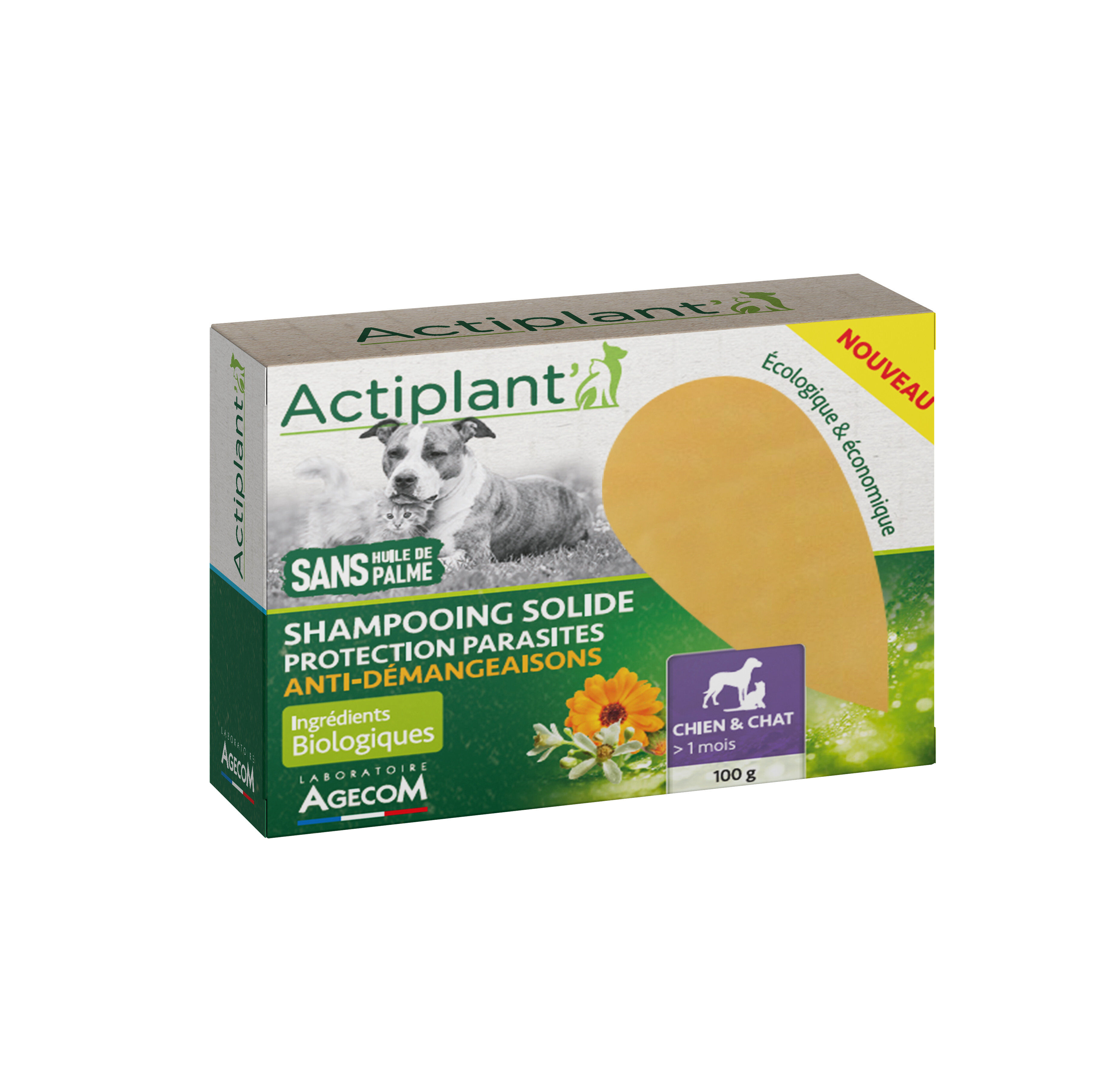 ActiPlant' - Shampoing Solide Anti-D&eacute;mangeaison pour Chien et Chat - 100g Image num&eacute;ro 1