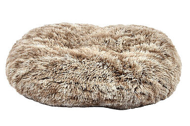 Bobby - Coussin Oval Poilu Taupe pour Chien - 103x72cm