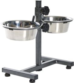 Trixie - Bar à Aliments avec Gamelles Noir pour Chien - 2×0,75L