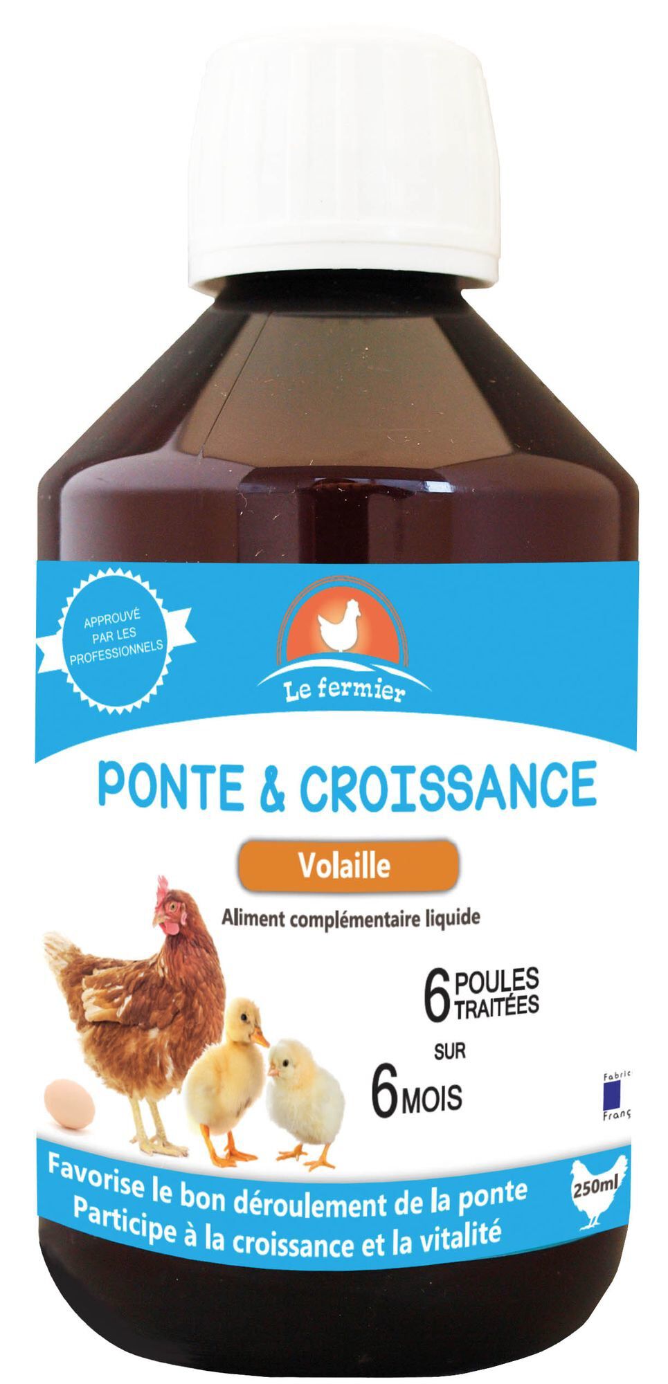 Le Fermier - Aliment Compl&eacute;mentaire Ponte Croissance pour Basse cour - 250ml Image num&eacute;ro 1