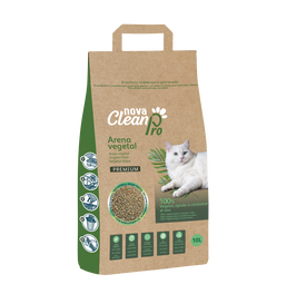 Nova Clean - Liti&egrave;re V&eacute;g&eacute;tale Pro Natura pour Chats - 10L